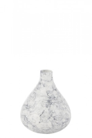 Annika Curvy White And Grey Ceramic Vase