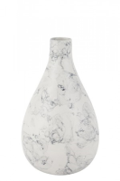 Annika Large Curvy White And Grey Ceramic Vase