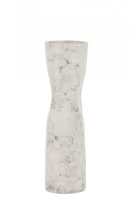 Annika Tall White And Grey Ceramic Vase