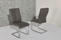 Anthony Grey Deep Double Cushion Dining Chair