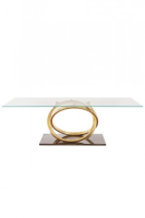 Apollo High End Gloss Gold Leaf And Ebony Dining Table