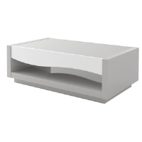 Archibald Grey & White Gloss Coffee Table With Drawer