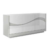 Archibald White High Gloss And Grey Sideboard 205cm