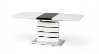 Arcticular Extendable White And Black Dining Table 140cm