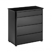 Armin Black High Gloss Chest Of 4 Drawers
