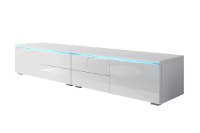 Ashaan White High Gloss TV Unit 200cm