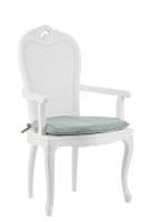 Astelle High End White High Gloss Carver Style Dining Chair