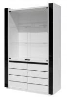 Athea White And Black 2 Door Display Cabinet
