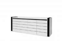 Athea White And Black Gloss 4 Door Sideboard