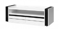 Athea White And Black TV Unit With LED 143cm