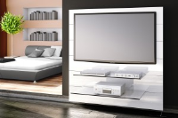 Athens White High Gloss Wall Mounted Unit 130cm