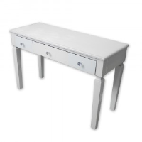Aurora White Glass Console Table 120cm