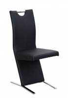 Ava Black Leather Dining Chair