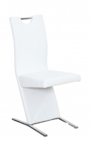 Ava White Leather Dining Chair