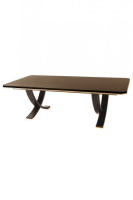 Aviana High Gloss Ebony Macassar Dining Table 240cm