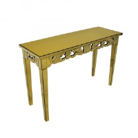 Belise Gold Glass Console Table-Optional Mirror 120cm