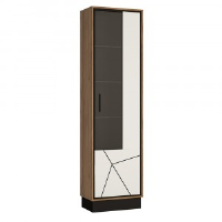 Bellamy RH White Gloss Narrow Display Cabinet W 57cm