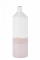 Berdine Large White And Pink Ceramic Vase
