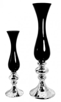 Black And Silver Vase 2 Sizes