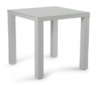 Blake Grey Gloss Table With Glass Top 80cm