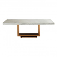 Brocco Rose Gold And Marble Coffee Table