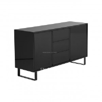 Calvin Modern Black Gloss Sideboard 152cm