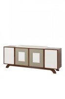 Camilla Brown And Cream Gloss Luxury Sideboard 220cm