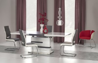 Cannes White And Grey Wood Extending Dining Table