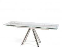 Carey Extendable Glass Dining Table 180-240cm