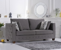 Carly Grey Linen 3 Seater Sofa