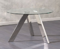 Carmen 120cm Small Round Glass Dining Table