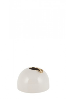 Carren Cream Ceramic Vase With Gold Detail