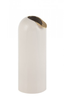 Carren Tall Cream Ceramic Vase With Gold Detail