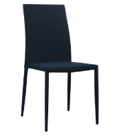 Carter Stackable Black Fabric Dining Chair
