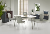 Christine White And Grey Extending Dining Table
