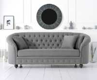 Clarey Grey Linen Fabric 3 Seater Sofa