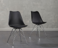 Claude Black Leather Dining Chair
