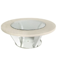 Claudia Cream And White Gloss Coffee Table 110cm