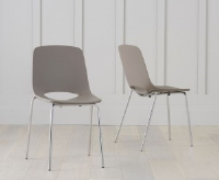 Cole Mink Grey Plastic Dining Chair