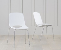 Cole White Plastic Dining Chair