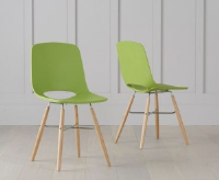 Colette Green And Beech Dining Chair