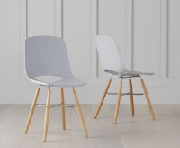 Colette Grey And Beech Leg Dining Chair