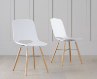 Colette White And Beech Dining Chair