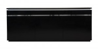 Conner 3 Door Black Gloss Sideboard With LED