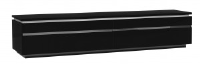 Conner Black Gloss TV Unit Silver Strip-LED 220cm