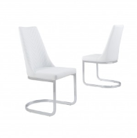 Curvell  White Dining Chair