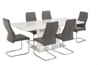Danton Extendable Gloss White Dining Table & Optional Chairs