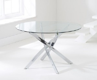 Darta 120cm Round Glass Dining Table