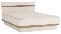 Darwin High Gloss White Double Bed With Oak Trim