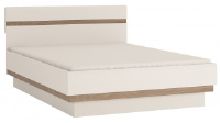 Darwin High Gloss White Kingsize Bed With Oak Trim-Optional Lift Up Storage